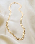 Radiant Vintage Star Link Necklace 18K Gold 1969
