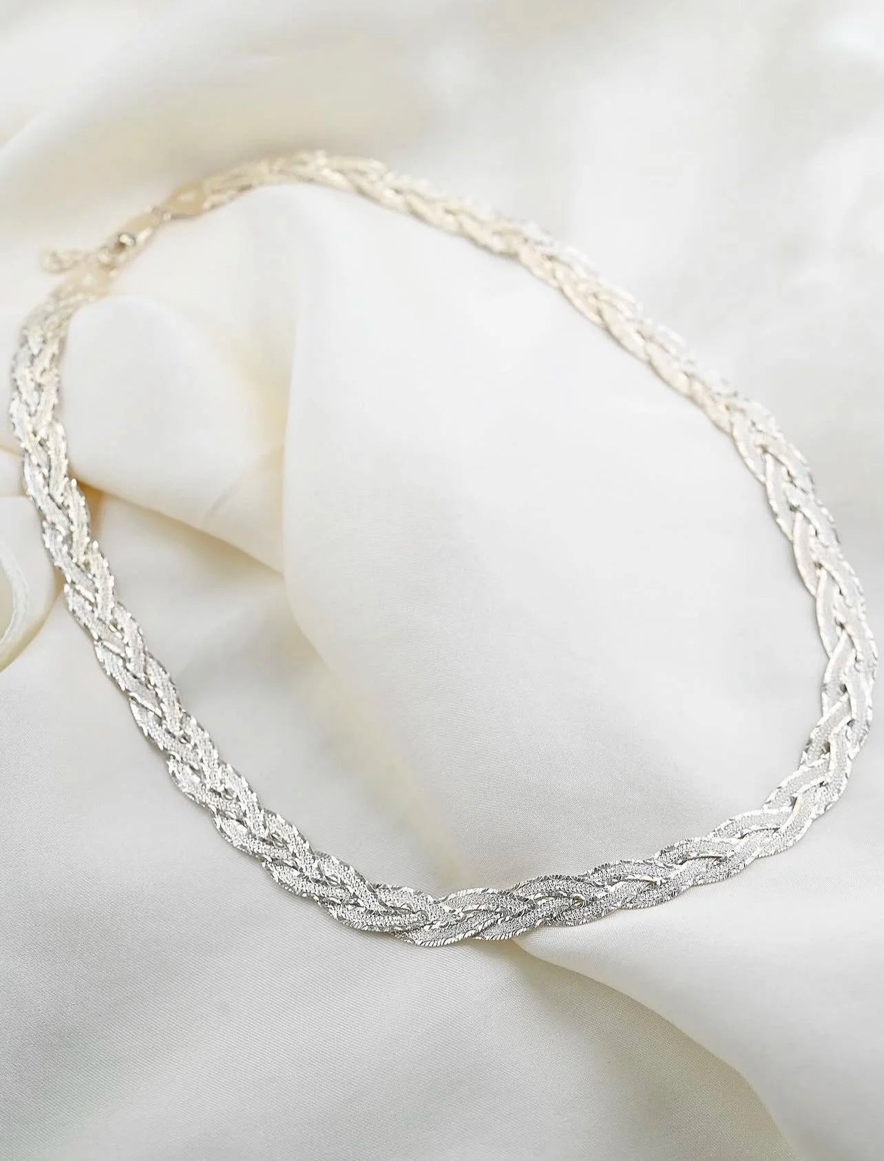 Two-in-one Woven Dream Necklace Sterling Silver Denmark 1990s