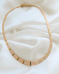 The Most Stunning Special Mid Century Necklace 18K Tri Color Gold