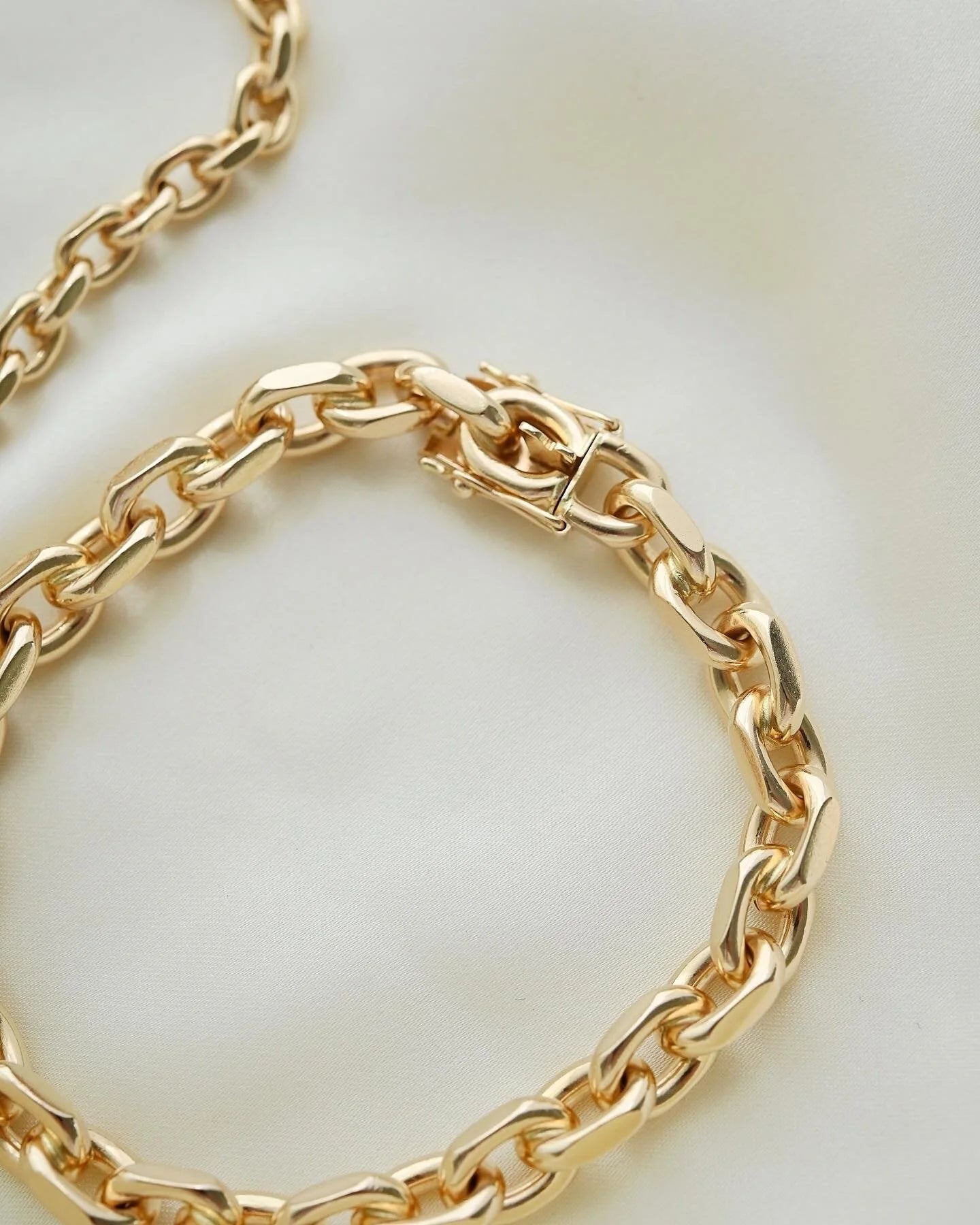 Biggest Most Amazing Vintage Anchor Link Bracelet Ever 14K Gold 1970