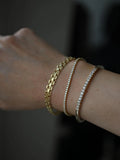 Radiant Vintage Diamond Bangle 14K Gold Late 1900s