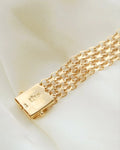 Glowing Wide Star Link Bracelet 18K Gold Sweden 1968