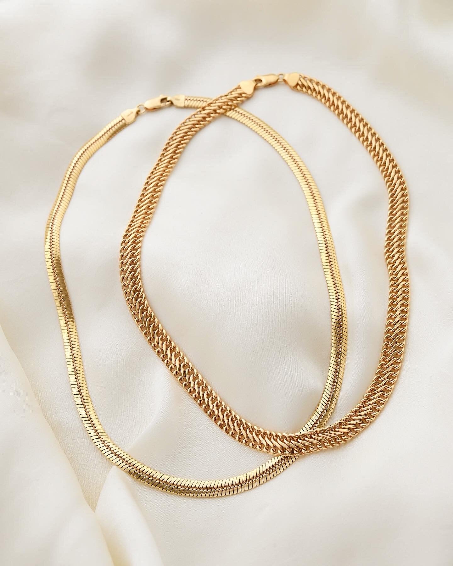 Gorgeous Italian Fancy S Link Necklace 18K Gold