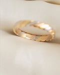 Braided Tri-color Ring 18K Gold 1983