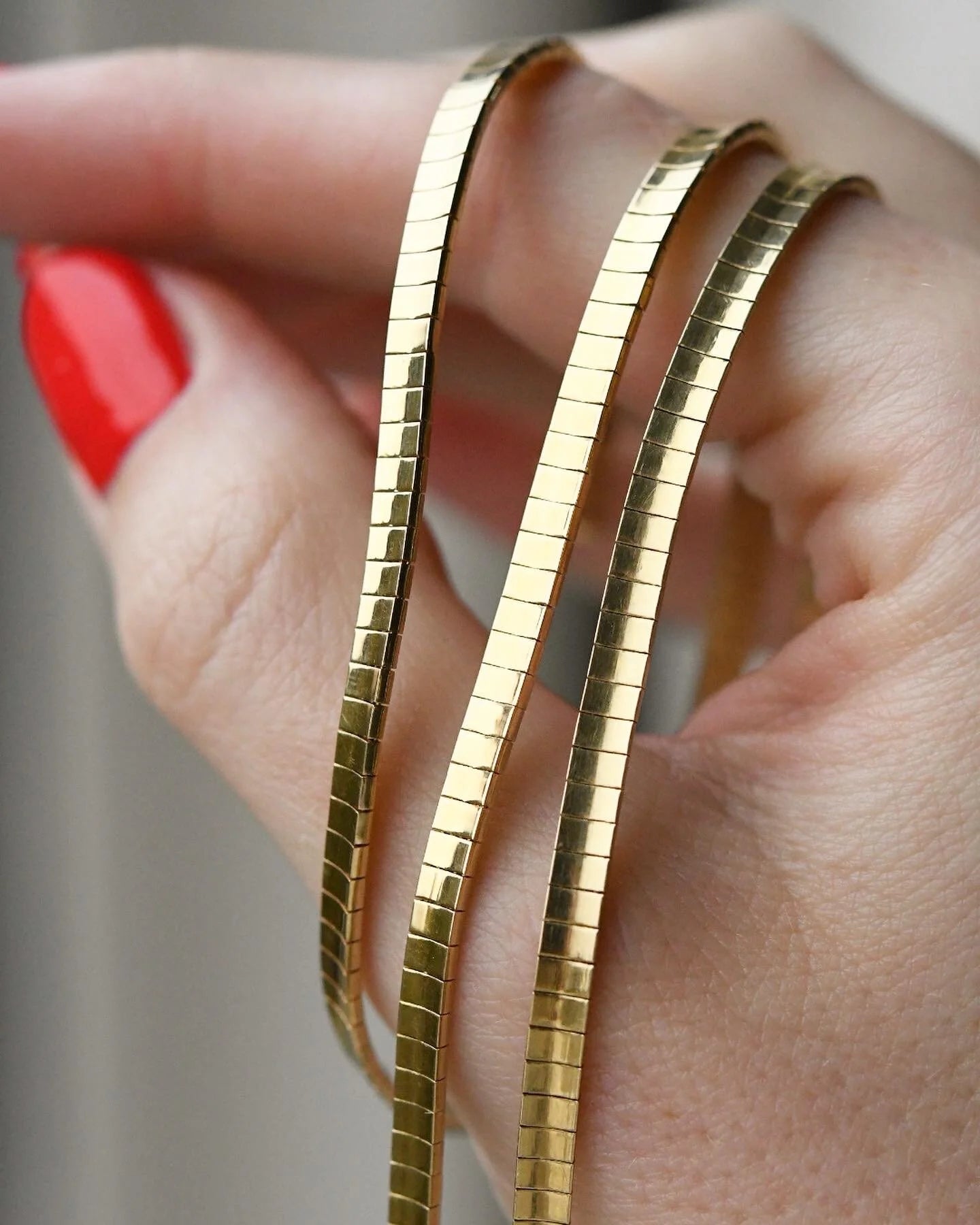 Beautiful Liquid Gold Necklace 14K 1970s