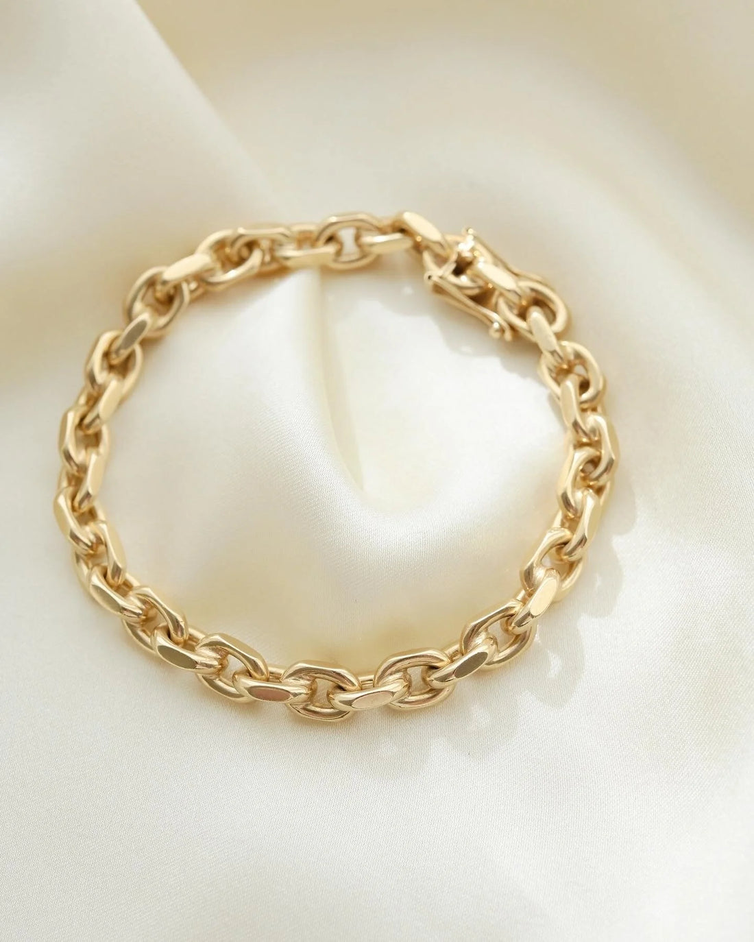 Classic Chunky Monkey Vintage Anchor Bracelet 14K Gold