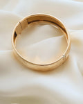 Antique Heavy Swedish Flower Dream Bangle 18K Gold Beg. 1900s