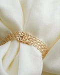 Glowing Wide Star Link Bracelet 18K Gold Sweden 1968