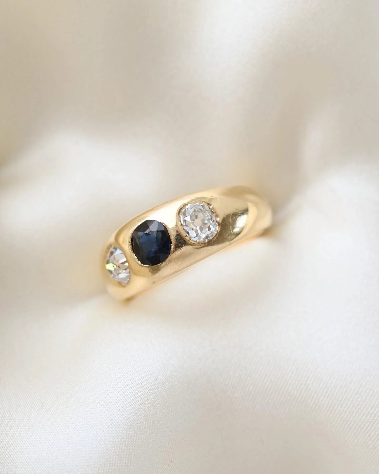 The Best Antique Danish 1.20 Carats Old Cut Diamond Ring 14K Gold