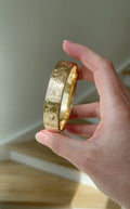 Danish Engraved Bangle by Carl Anton Koch 14K Gold
