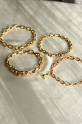 HEAVY 7.5mm Vintage Anchor Bracelet 8K Gold