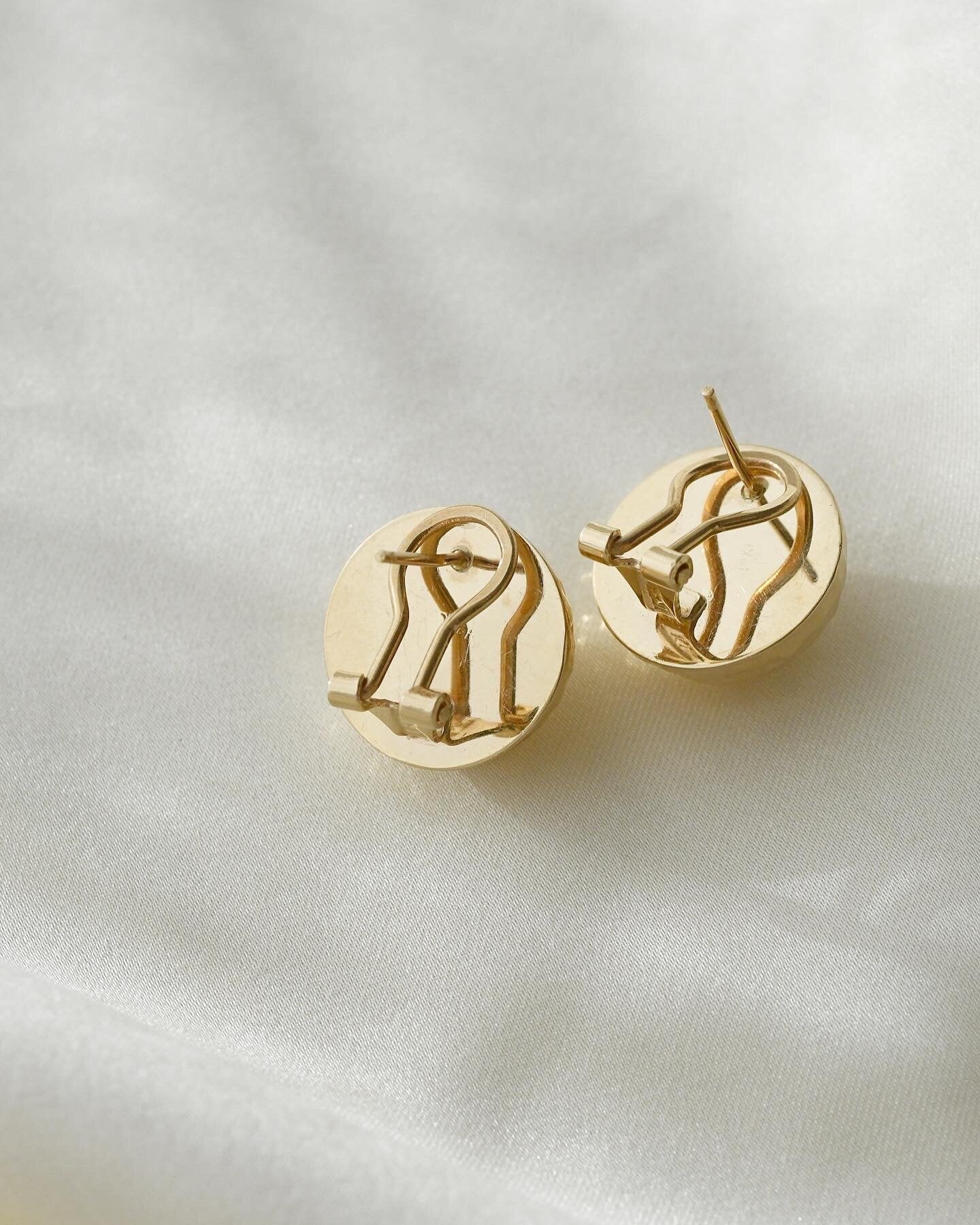 Big Vintage Earrings 14K 1980s