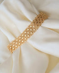 Beautiful Swedish Star Link Bracelet 18K Gold 1969