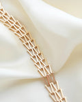 Sublime Swedish V Link Bracelet 18K Gold 1966