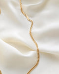Long 21 Inches Vintage Curb Necklace 18K Gold
