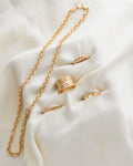 Sublime Wide Heavy Vintage Band 18K Gold