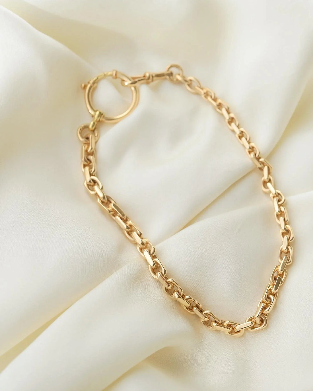 Big Fat Antique Anchor Link Watch Chain 18K Gold