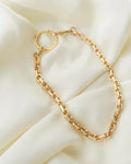 Big Fat Antique Anchor Link Watch Chain 18K Gold