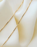 A Classic Dainty Vintage Box Chain 14K Gold