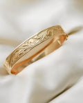 Antique Engraved Vintage Bangle 18K Gold
