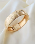 Antique Heavy Swedish Flower Dream Bangle 18K Gold Beg. 1900s