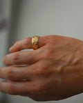 Incredible 11 Grams Heavy Floral Wedding Band 18K Gold 1963