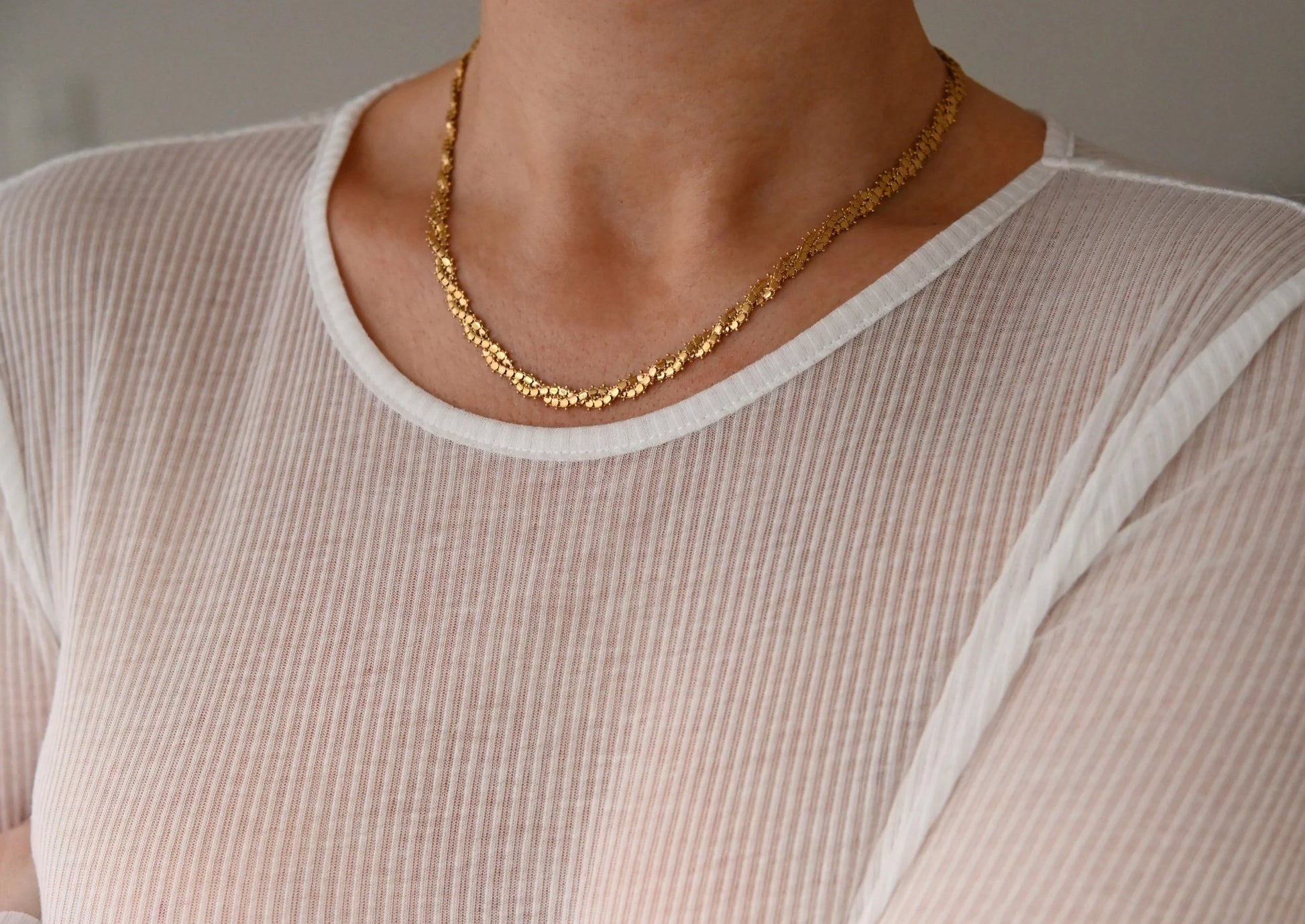 Stunning Sexy Vintage Fancy Link Chain 18K Gold