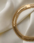 High Carat Mid Century Link Bracelet 19K Gold 1950s