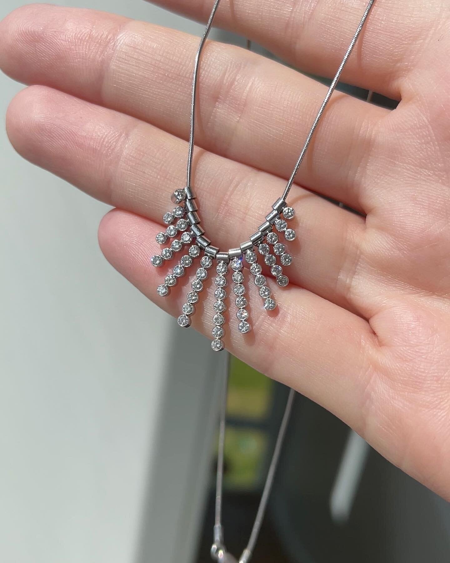 Gorg Italian Vintage Diamond Necklace 14K Gold