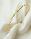 Beautiful 8.25 Inches Textured Solid Bangle 18K Gold