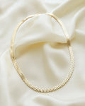 Stunning Rare Longer Brick Link Necklace 14K Gold 1960s
