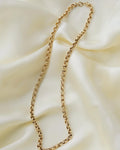Antique 19 Inches Rolo Link Chain 18K Gold 1800s