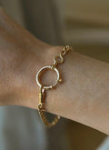 PERFECT Faceted Curb Link Watch Chain Bracelet 18K Gold Sweden