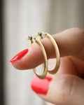 Free shipping! Italian Vintage Hoops 14K Gold Lightweight