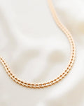 Long Heavy 30 Grams Geneva Link Variation Necklace 14K Gold