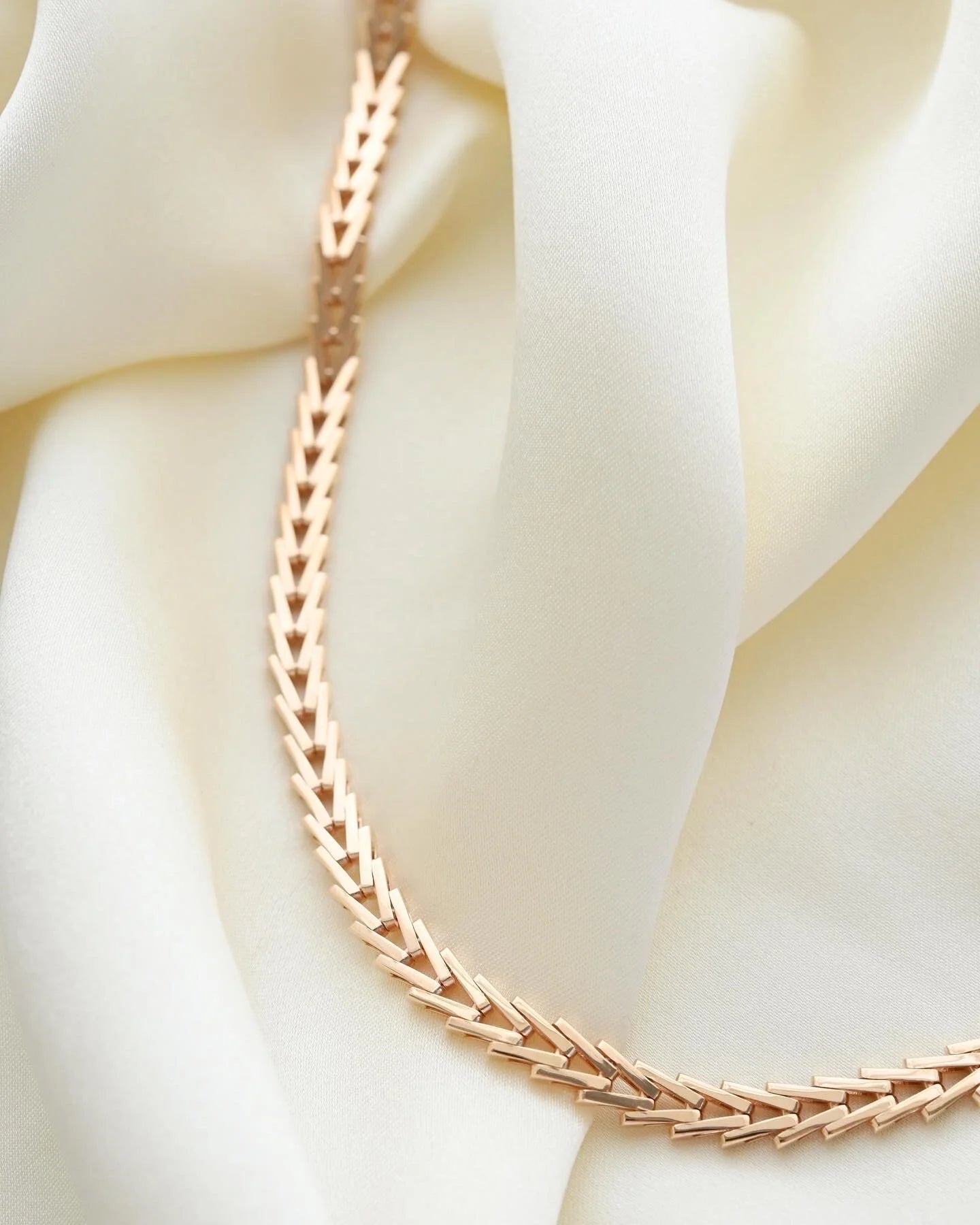 Super Rare Rose Gold Danish Vintage Necklace by HC Hansen 14K Rose Gold 1960