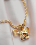 The Cutest Most Special 🎀 Ribbon Bow Pendant/Brooch 18K Gold 1940s