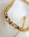 Extraordinary Beautiful Antique Bracelet w Diamonds and Sapphires 18K Gold Beg 1900s