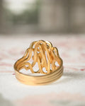 Antique Rare Amazing Victorian Puzzle Ring 18K Gold