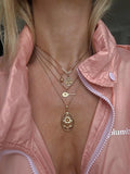 Exquisite Old Repousse Garden Pendant 18K Gold 1900s