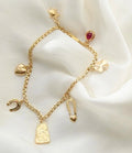 Gorg Vintage Mariner/Gucci Link Charm Bracelet 18K Gold