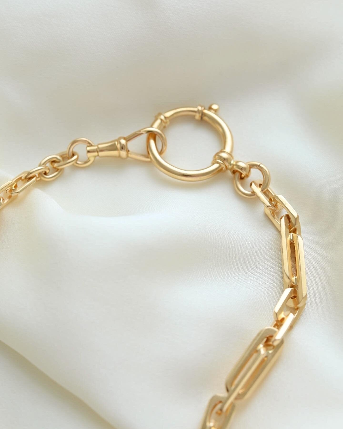 Sublime Antique Swedish Fancy Link Watch Chain 18K Gold
