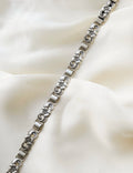 Feminine 1940s Flower Silver Bracelet