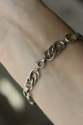 Shipping included! Beautiful Antique Citrine Silver Bracelet 1930s