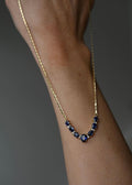 Stunning Sapphire x Diamond Necklace 18K Gold