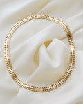 Extraordinary 59 Grams Sexy Flat Curb Link Necklace 14K Gold 1970