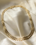 Absolutely RARE and Stunning Jumbo Geneva Link Necklace 14K Gold 1960s