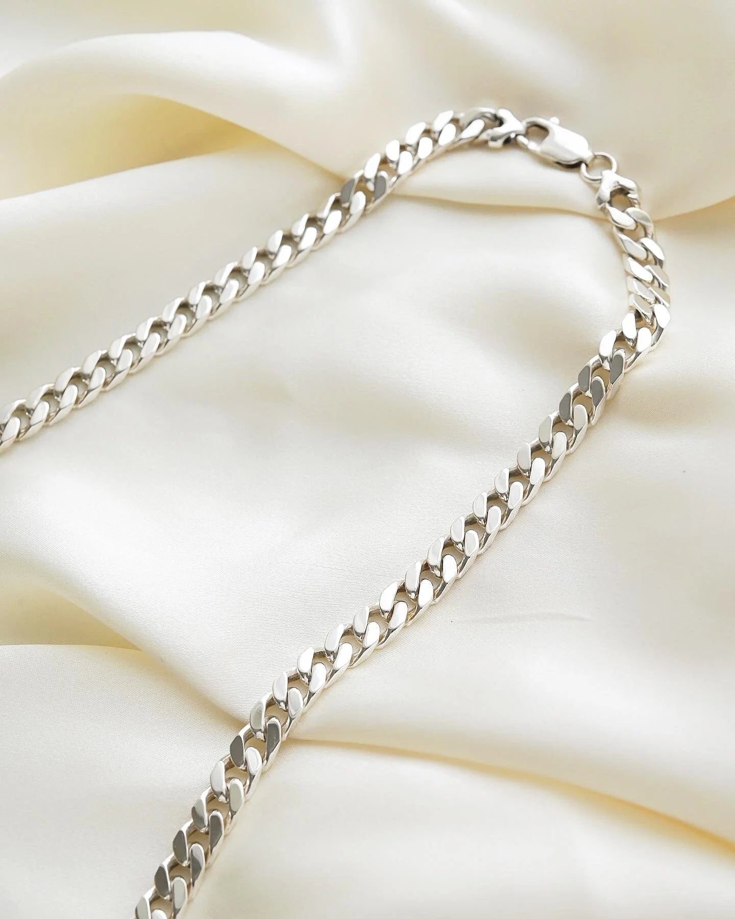 Super Heavy Curb Link Chan 20.5 Inches Sterling Silver