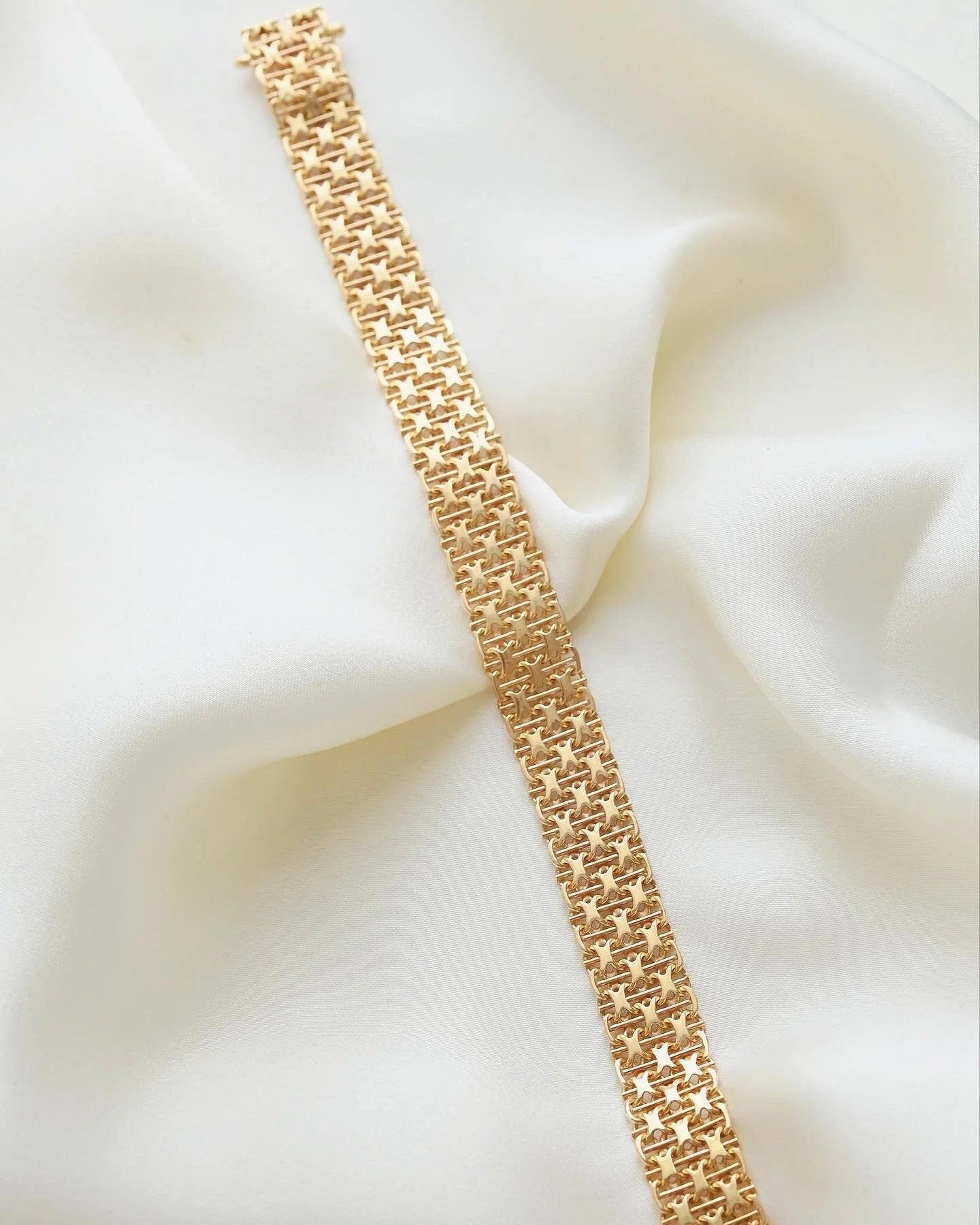 Swedish Vintage Stars Bracelet 18K Solid Gold 1964