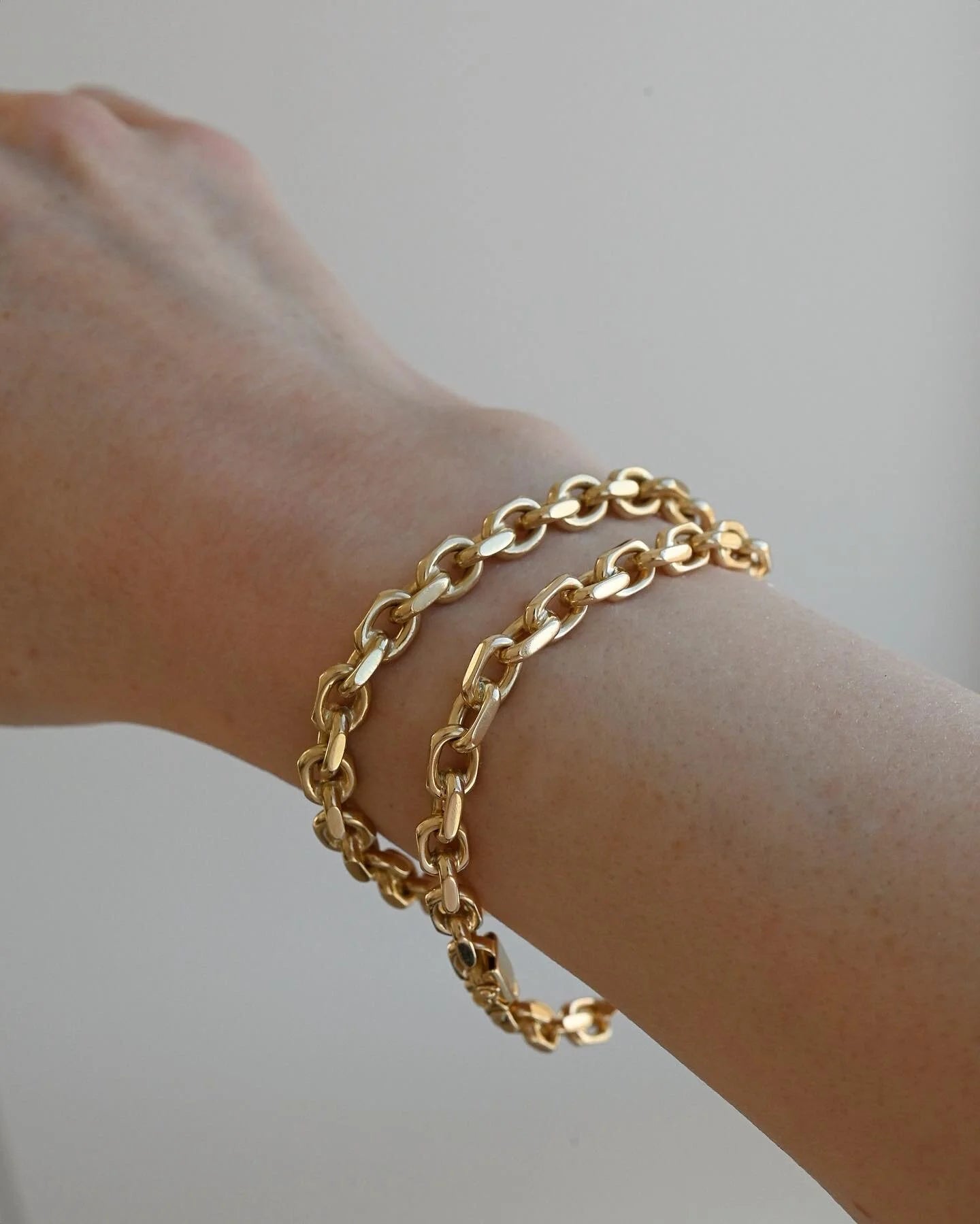 Classic Chunky Monkey Vintage Anchor Bracelet 14K Gold